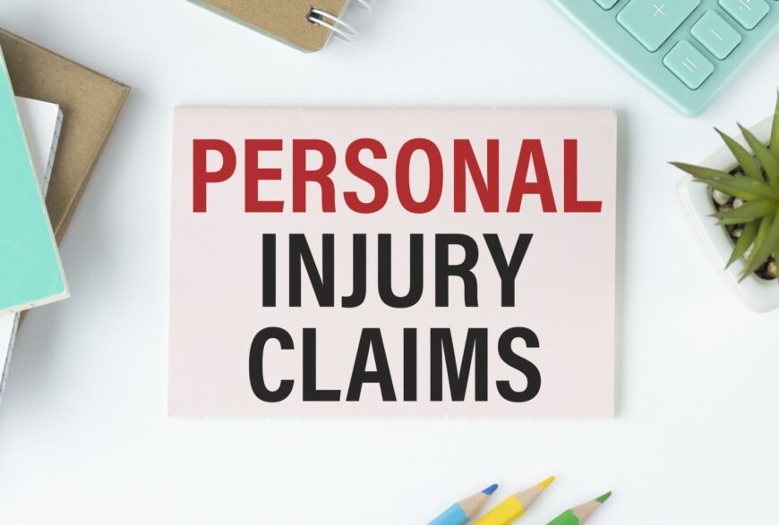 personal injury claim form, business concept text